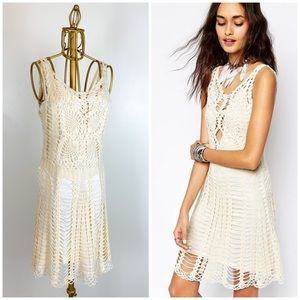 Free People | Boho Cream Crochet Dress